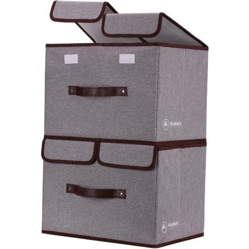 NIB Collapsible Storage Boxes w dual lid